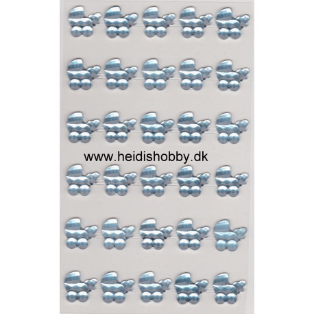 Stickers lyseblå barnevogn Stickers lyseblå barnevogn