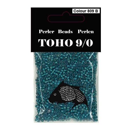 Nr 809B Toho Broderiperle 9/0 blågrøn