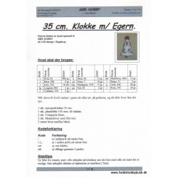 35 cm klokke med Egern- perleopskrift