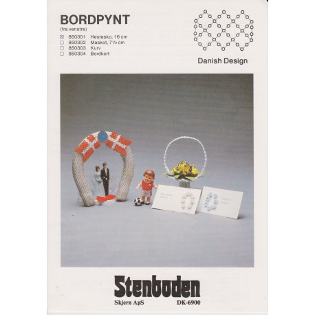 Perleopskrift nr 850302 maskot 7,5 cm Stenboden -brugt-