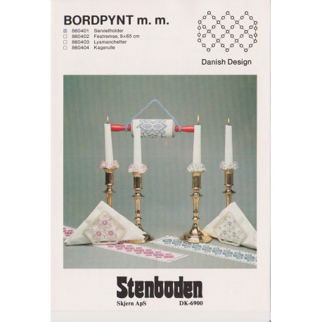 Perleopskrift nr 860404  Stenboden kagerulle -brugt-