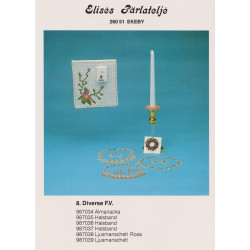 Perlemønster nr. 987035 halskæde og øreringe Elises -brugt-
