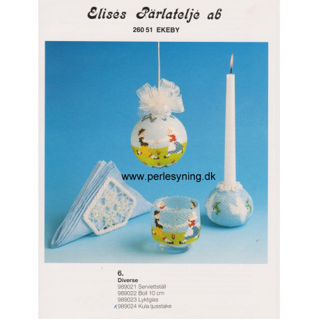 Perlemønster nr 989021 servietholder Elises -brugt-