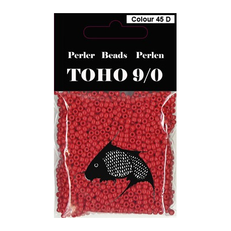 Nr 45D Toho Broderiperle 9/0 Mørkerød