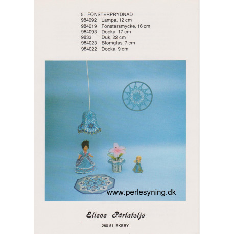 Perlemønster nr. 984023 blomstervase Elises -brugt-