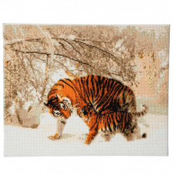 Vinter tiger 40 x 50 diamantbilledet