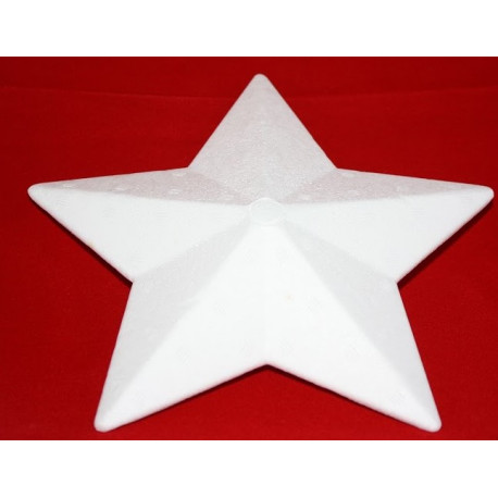 Styropor stjerne 15 cm 5 takket