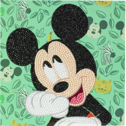 Glad Mickey 18x18 cm Diamant kort