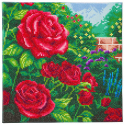 Røde Roser 30 x 30 cm diamant billede