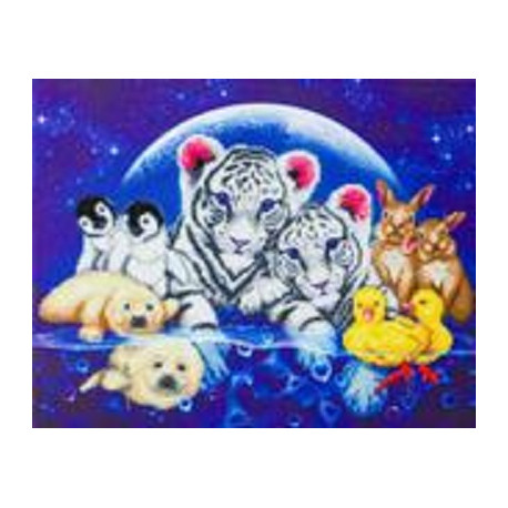 Moonlight fantasy - 40 x 50 cm diamant billede