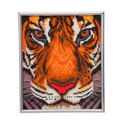 Tiger ansigt diamant billede 21 x 25 cm