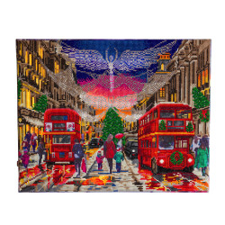 London med julebelysning med ledlys - 40 x 50 cm