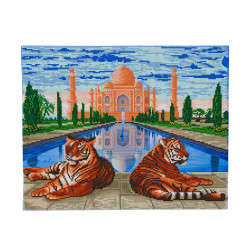 Taj Mahal Tigre - 40 x 50 cm Diamant billede