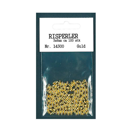 Risperle guld  3 x 6 mm