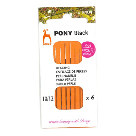 perlenål PONY Beading str. 10/12  nikkelfri