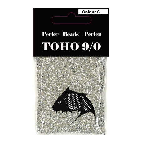 Nr 61 Toho Broderiperle 9/0 sølv