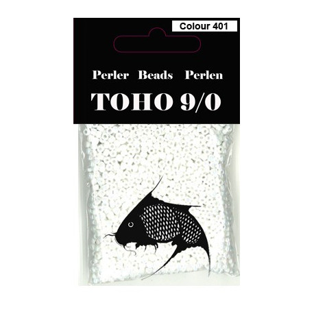 Nr 401 Toho Broderiperle 9/0 Hvid perlemor