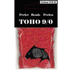 Nr 818B Toho Broderiperle 9/0 perlemor rød